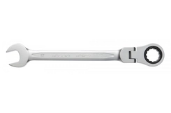 Ключ комбинированный шарнирный с трещоткой 11 мм, 72T, сталь CrV