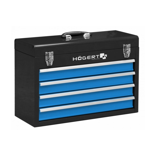 HOEGERT Ящик металлический инструментальный, 4 выдвежные секции